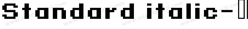 Standard italic字体转换